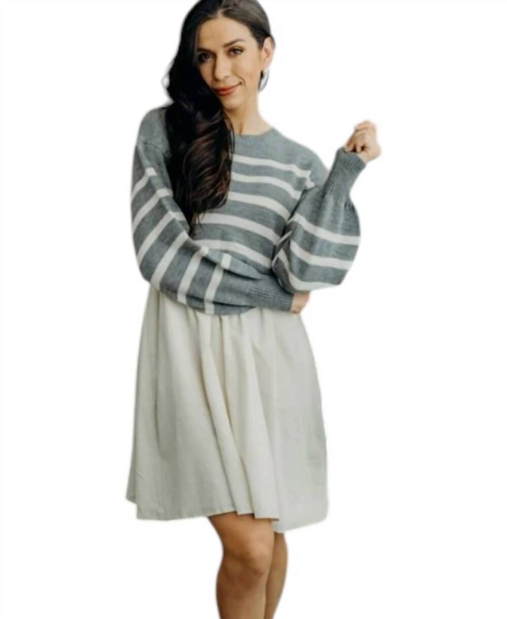 NEW MIKAROSE the cameron sweater dress in gray